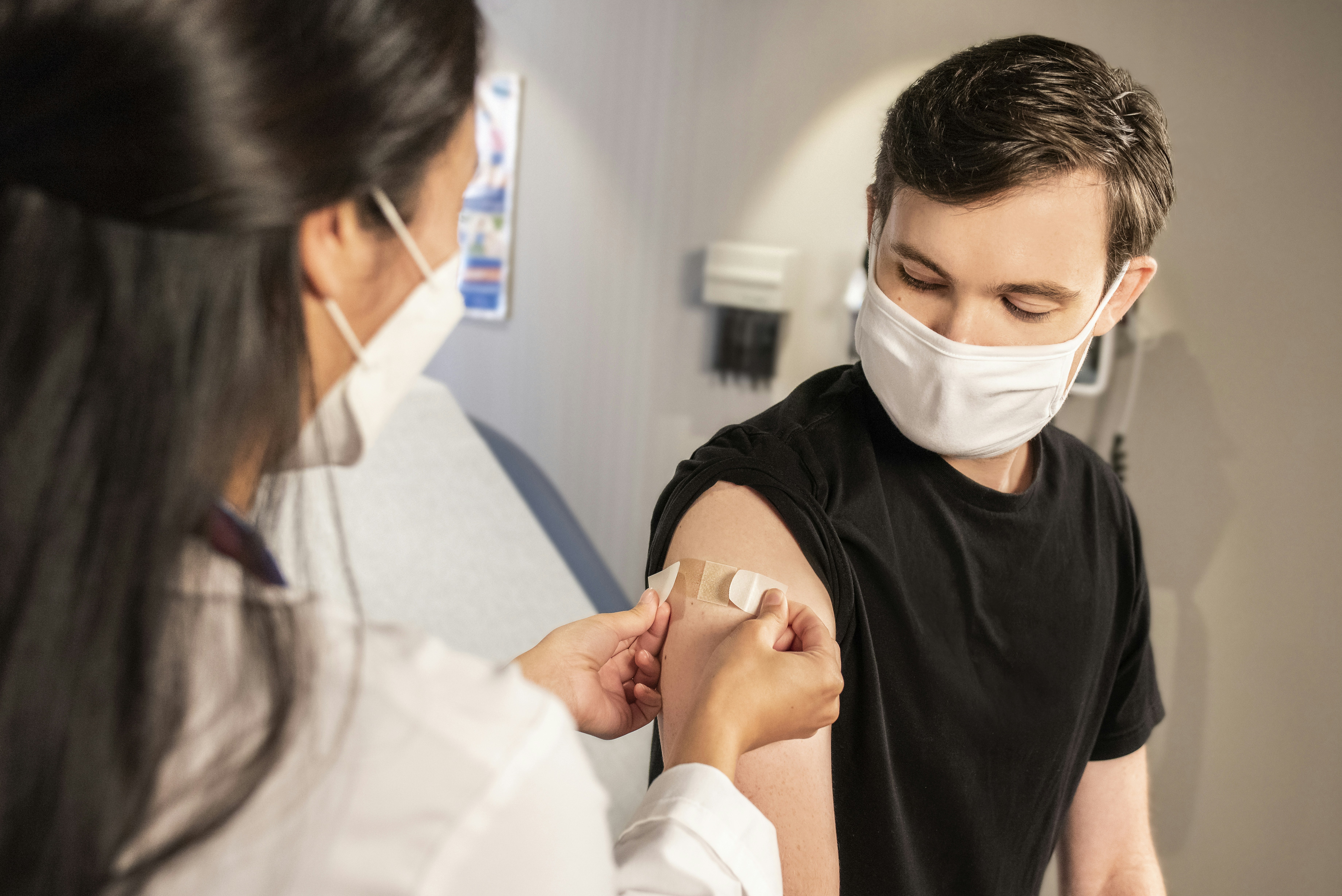 Image of a patient receiving a vaccination
